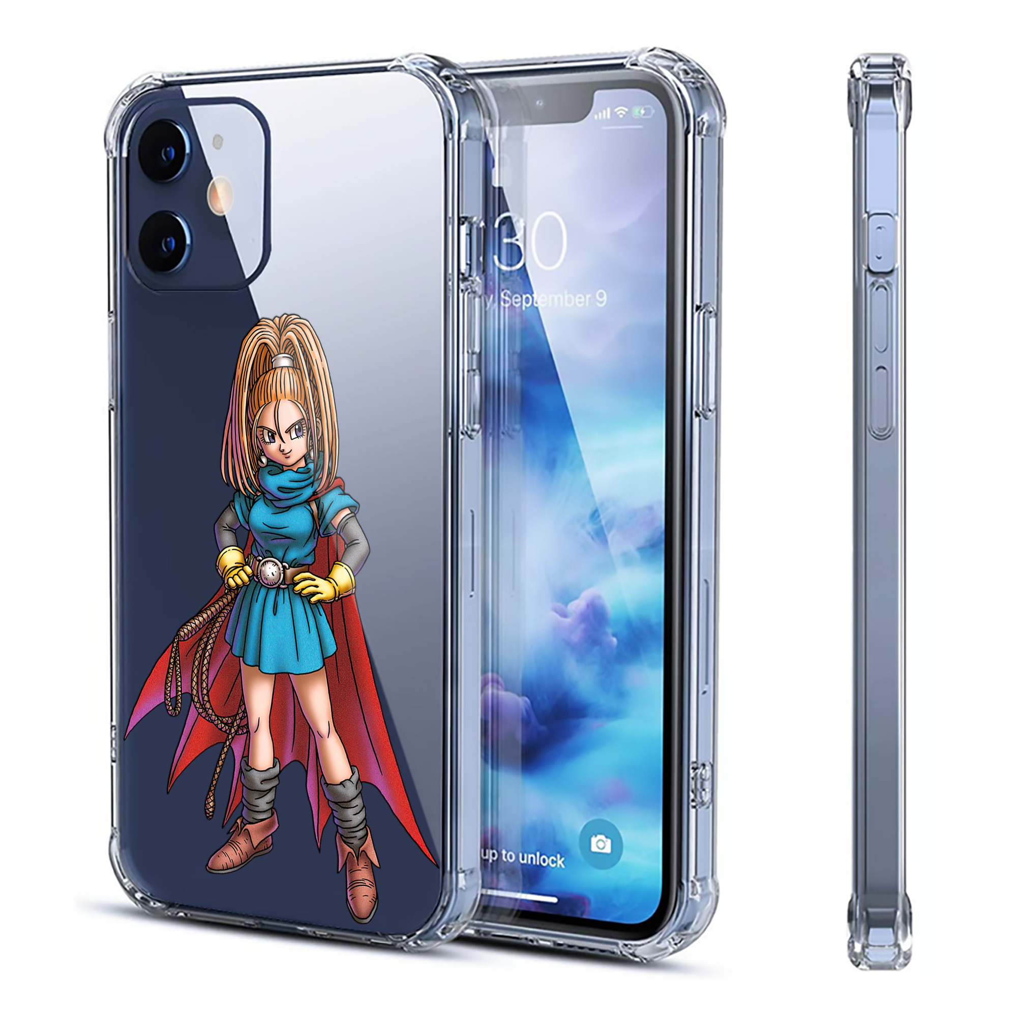 （画像用） ドラゴンクエスト Doragon Kuesuto Dragon Quest 【iPhone 12シリーズ対応】透明スマホケース（クリアソフトケース）